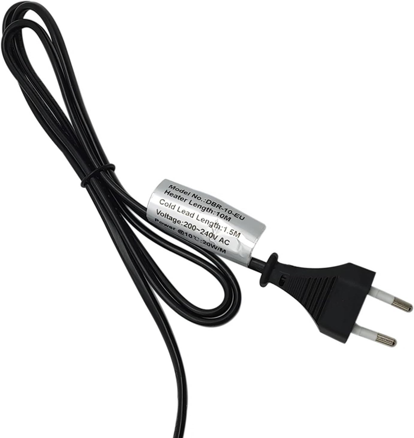 Heating Cable with EU Plug Power Cord Self Regulating Heating Cable for Water Pipe Freeze Protection Pets Heating Element (Color : 10 m) (10 M)