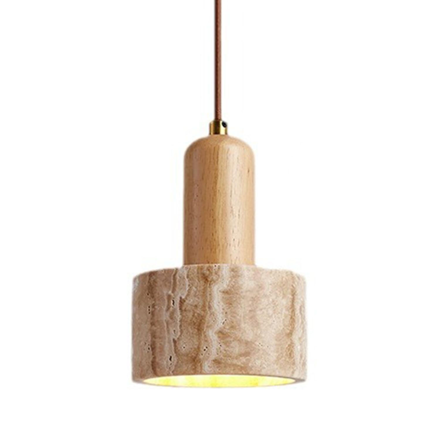MTNROO Japanese Wabi-sabi Style Pendant Lights Natural Travertine Vintage Hanging Lamp Stone Lampshade Creative Ceiling Light Shade Indoor Decoration Chandelier for Bar Shop Foyer Coffee Shop