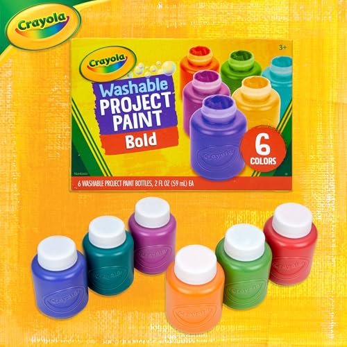 Image of Crayola Washable Kids Paint (6ct), School Supplies, Painting Set for Kids, Spring Crafts, Art Teacher Gifts for Toddlers, Ages 3+