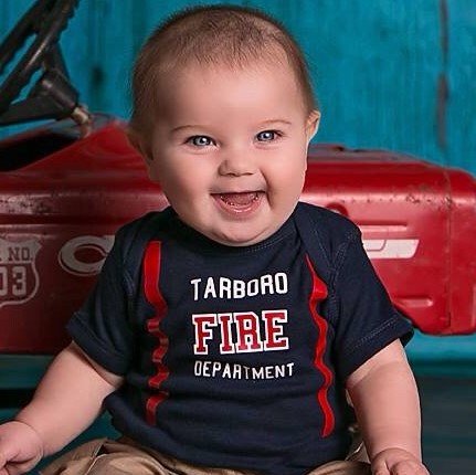 Firefighter Original Personalized Navy Baby Bodysuit4