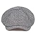 Retro Newsboy Cap for Men Vintage Stitching Berets Hat Autumn Winter Octagonal Hat