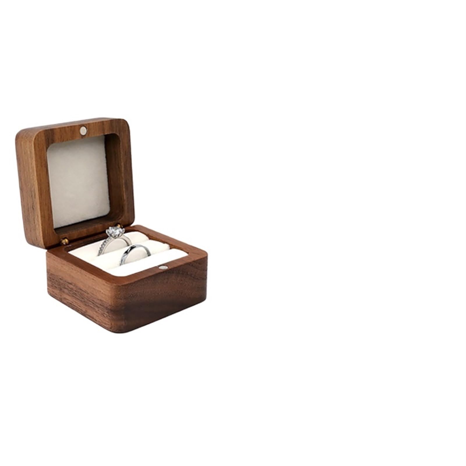 LTYKNGH Ring Box Wooden Ring Box Jewelry Display Lover Holder Proposal Engagement Wedding Organizer(Color-B)