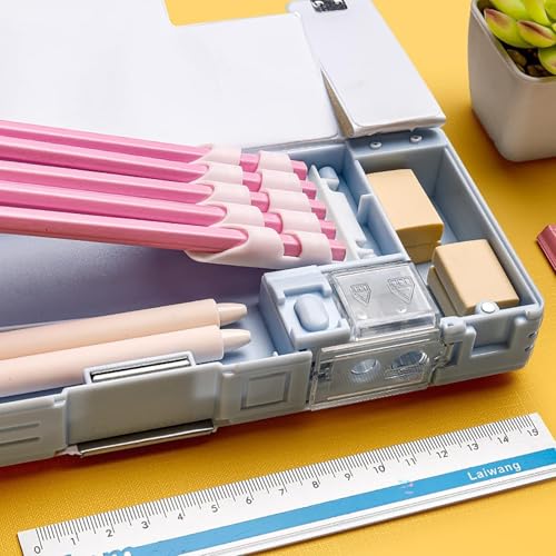 Image of Multifunctional Pencil Box for Kids,Space Theme Pencil Case,Magnetic Pencil Box,Pop Up Pencil Box with Buttons,Theme Return Gifts for Kids,Boys&Girls,Multicolor (Unicorn Compass Box 3)