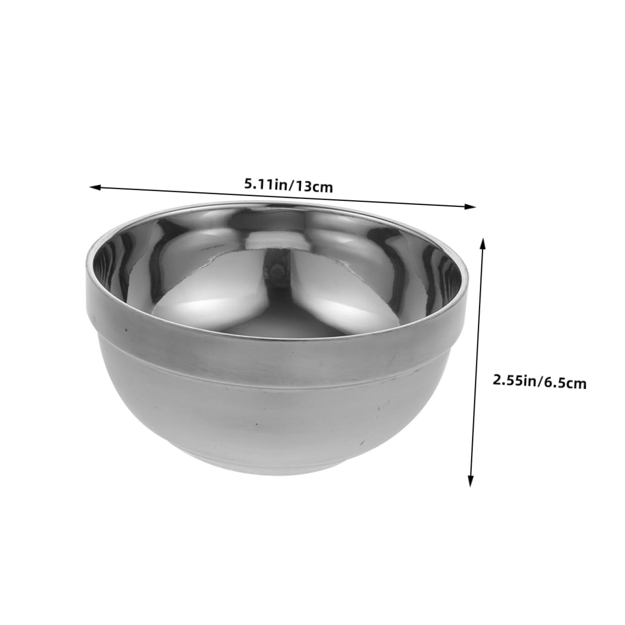 SOLUSTRE Insulated Metal Bowl Stainless Cereal Bowl for Round Rice and Pasta Heat Resistant Noodle
