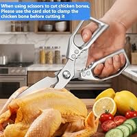 AskBed Heavy Duty Kitchen Scissors, Stainless Steel — image 4