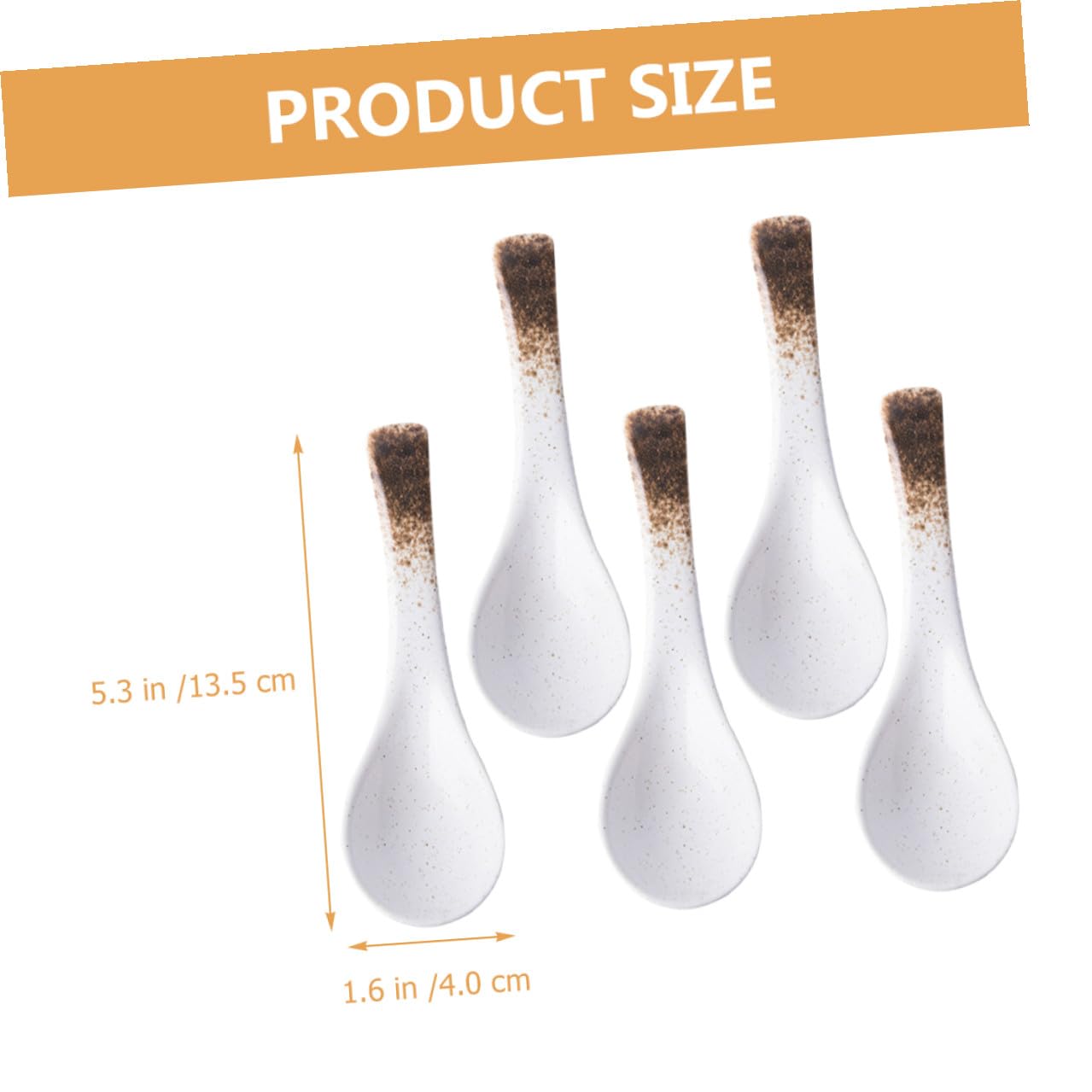 5 pièces Cuillères Céramique Japonaise Résistantes Chaleur pour Soupe Ramen Riz Porridge Service Quotidien