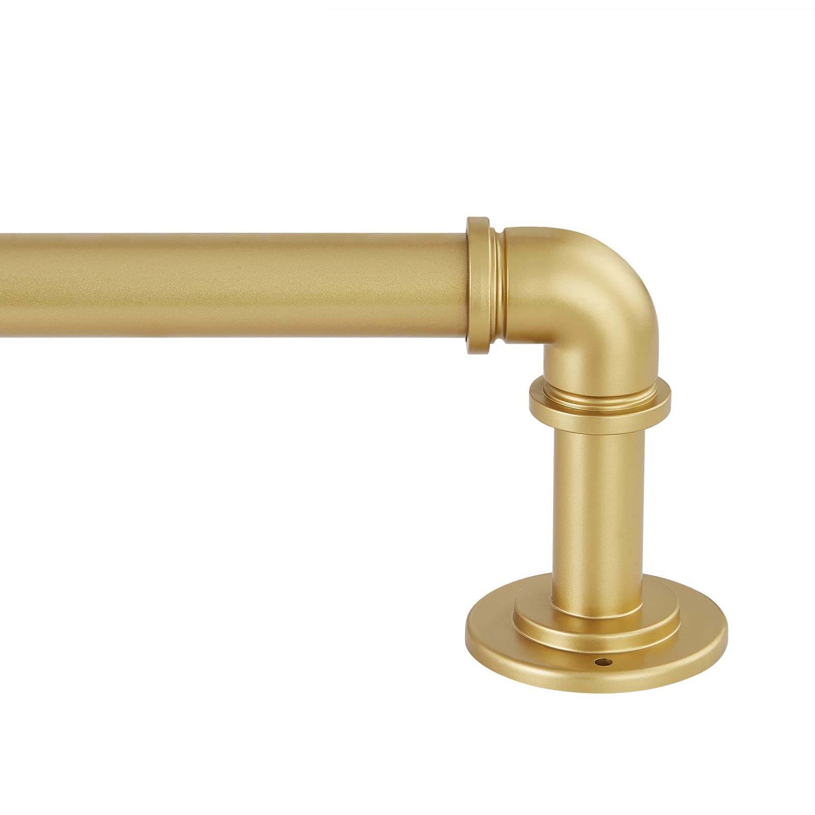 Wayolte Gold industrial Curtain Rod,Curtain Rods for Window 66 to 120
