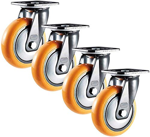 Roues roulettes pivotantes 8in en polyuréthane charge 385KG pour transport