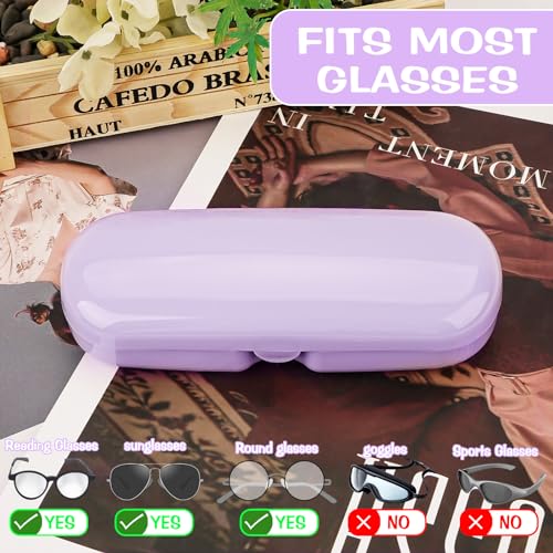 Image of 2 Pcs Plastic Eyeglasses Cases, Portable Transparent Eye Glasses