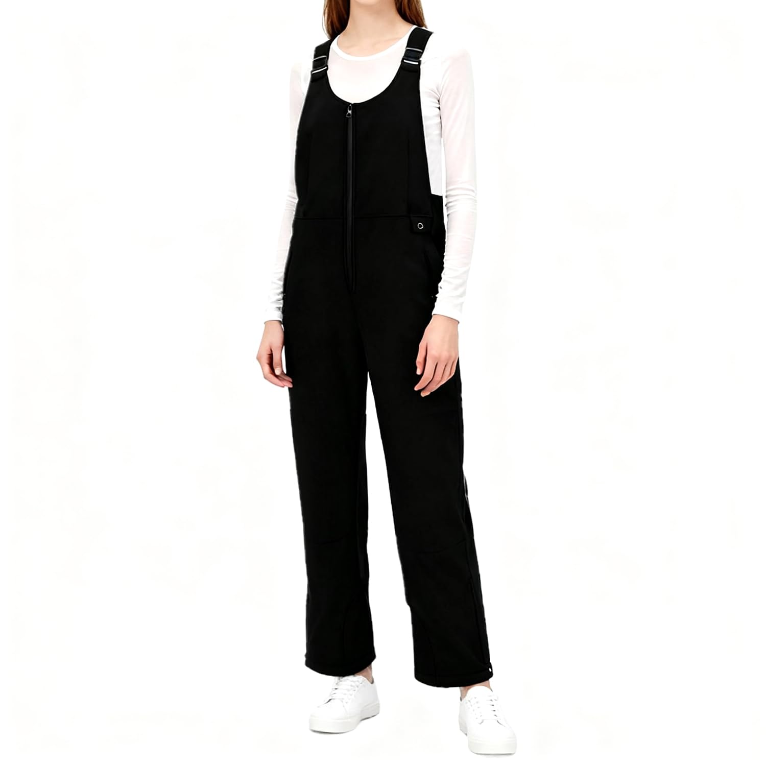 Photo 1 of Tearom Women's Thermal Ski Bib Overalls - Black