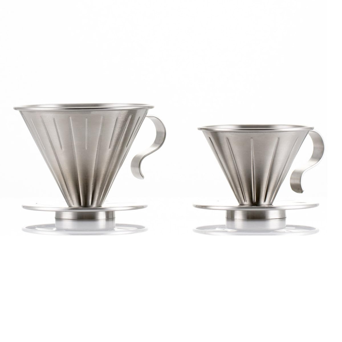 Abaodam Filtro de Café Residuos de Papel de Acero Inoxidable Reutilizable con Soporte para 1-2 Tazas Adecuado para Cafetera de Goteo
