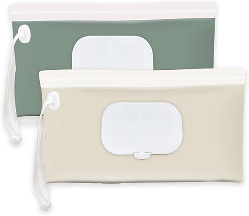 Miniatura 12 de Dispensador de toallitas para bebés, portabrocas portátil para exteriores, contenedor de toallitas recargable, bolsa de toallitas húmedas para