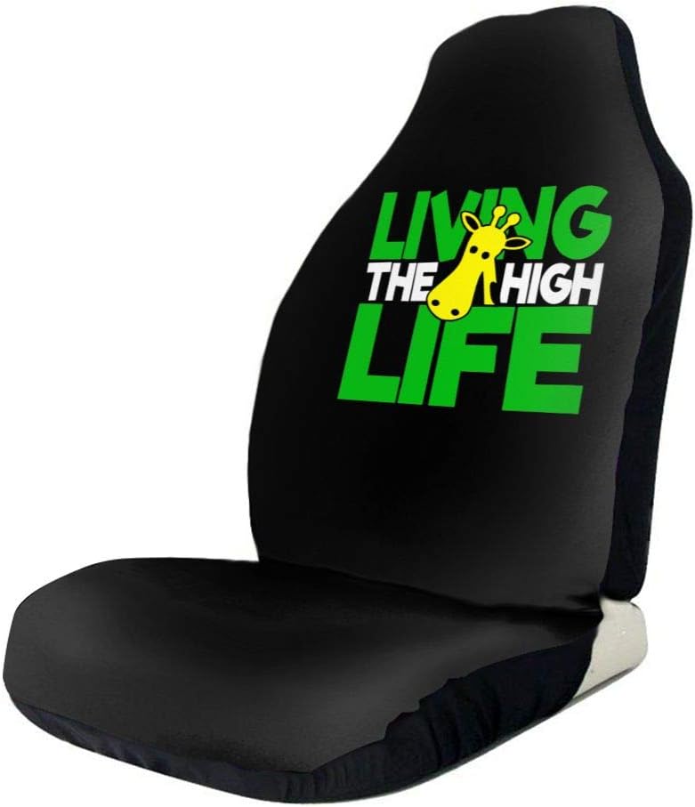 Amazon Com Acyd 10 Sports Fan Seat Covers Living The High Life 1 Car Front Seat Covers For Women Set Of Fit Most Vehicle Cars Sedan Truck Suv Van Sports Outdoors