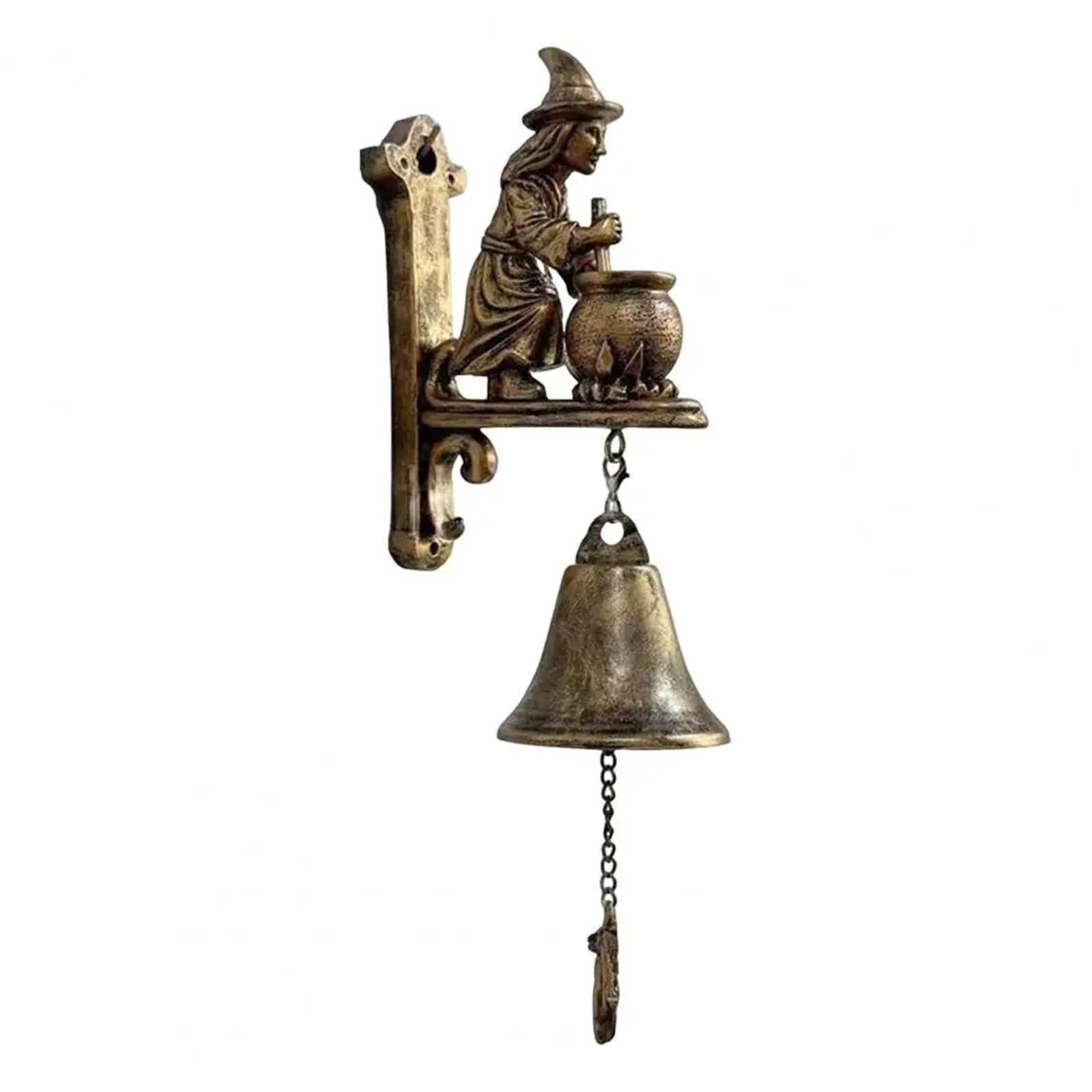 Dfgrgrv Color 04 Cast Iron Bell Doorbell Vintage Dog Welcome Bells For Farmhouse Entrance Shopkeepers Bell With Sign(Color 04)