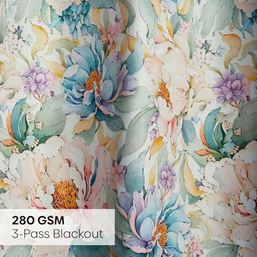 Image of haus & kinder 100% Blackout Window Curtains 5 Feet Long Pack of 1 Window Curtain, 5 Feet Curtain for Window, 100% Room Darkening (Classic Damask, 130 X 152 CM)