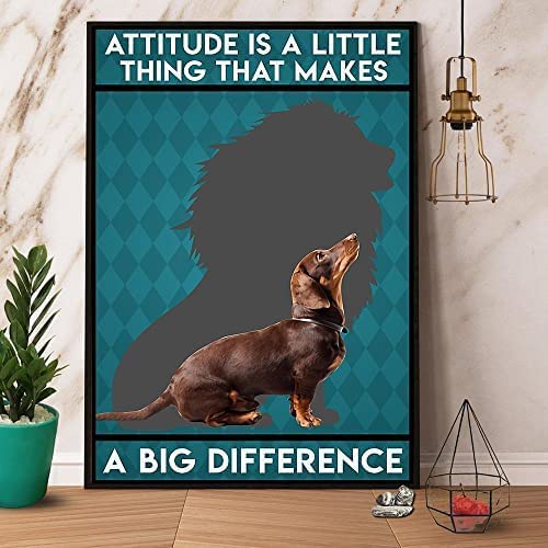 NiekeaMetal Sign Attitude Is A Little Thing That Makes A Big Difference Vintage Aluminum Tin Sign For Restroom Bar Pub Club Cafe Home Restaurant 12x8 Inches