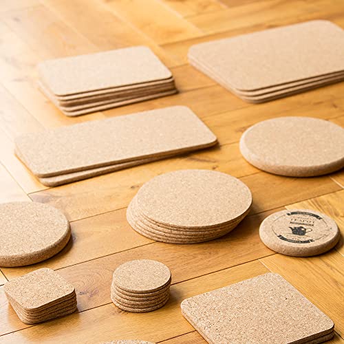 Image of T&G Set x 2 Rect. Hot Pot Stands in Natural Cork.40x20cm