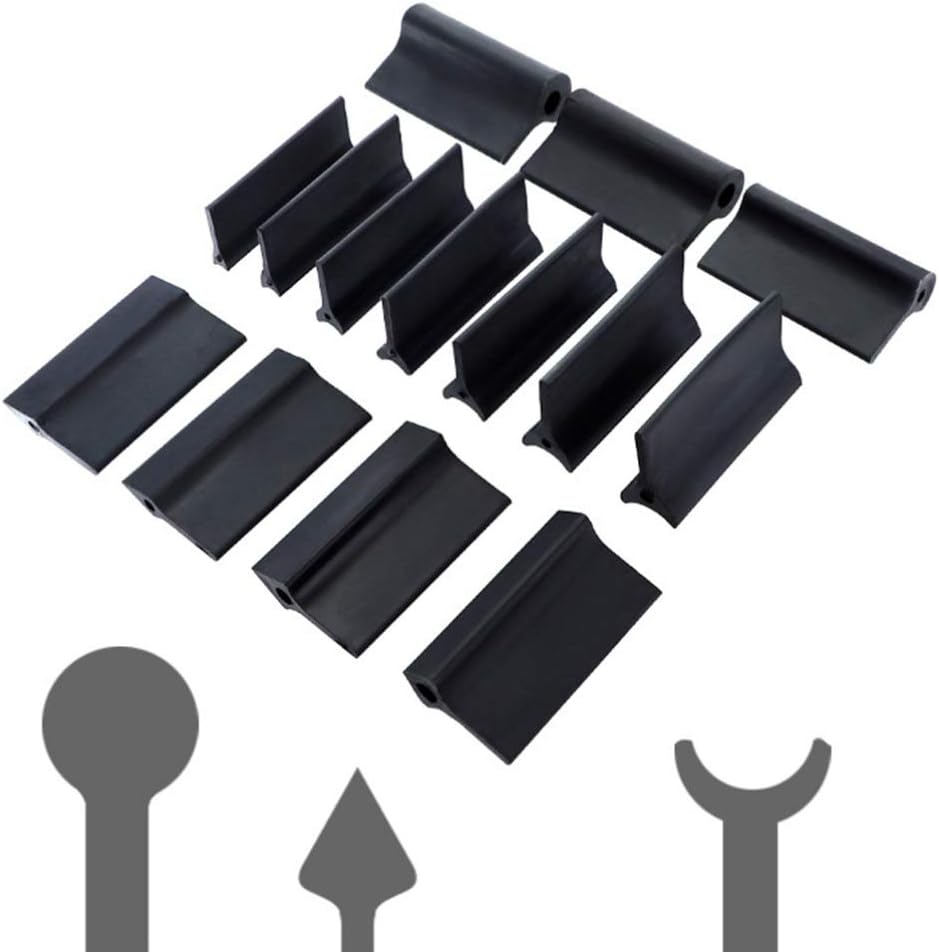 ULTECHNOVO Woodworking Sanding Blocks Holder | Rubber Sandpaper Mat Polishing Tool, Contour and Angle Sanding Grip Pack for Concave & Convex Profile Sanding 14pcs