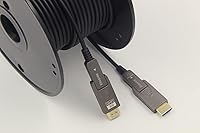 Vista 3 de Cable HDMI de fibra óptica 8K de 6.6 pies, micro HDMI a HDMI 2.1, desmontable tipo A+D, ultra velocidad de 48 Gbps, HDR, 3D, eARC, en pared Cl2