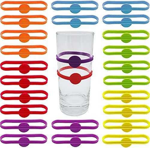 LINTRA 48 Pièces Marqueur De Verre, Marqueurs De Boisson En