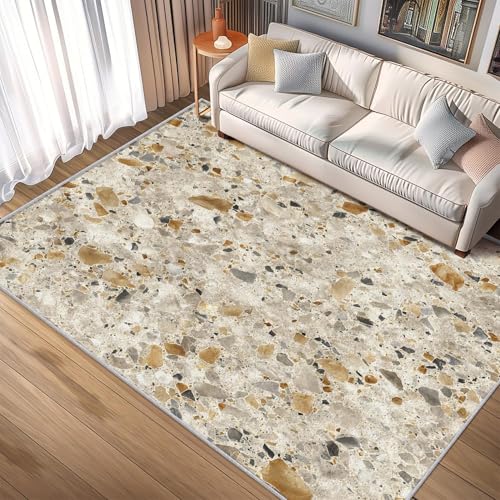 Tapis terrazzo imitation cachemire au design abstrait moderne 200x290cm - 3