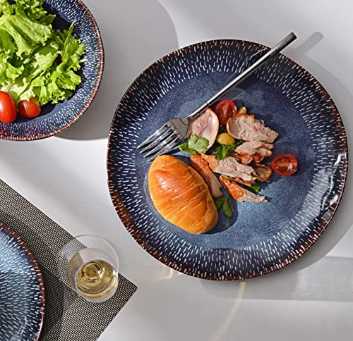Gufaith Melamine Dinnerware Sets 12 Pieces, Party Dinnerware Sets, Plate And Bowl Sets For 4, Melamine Dishes, Unbreakable Dinnerware, Ideal Camping Dish Set, Dishwasher Safe, Bpa Free (Fantasy) #TOP6