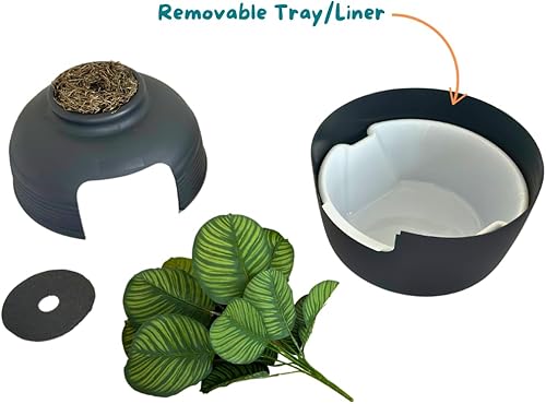 Miniatura 6 de Good Pet Stuff, Bandeja de arena para la caja de arena oculta original, bandeja de arena reutilizable, fácil de limpiar, sostenible, forro blanco