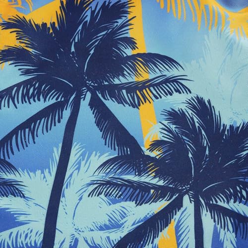 Image of Cozople Teen Boys Swim Trunks Size 14 16 Beachwear Swimsuit Stretchy Boxer Brief Liner Swim Shorts Hawaii Palm Tree Graphic Quick Dry UPF Beach Board Shorts for Teens Beachwear