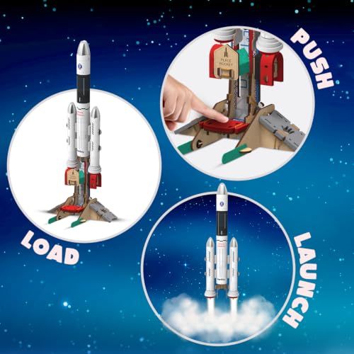 Image of Smartivity DIY Rocket Launcher STEM Kit for Kids 6-12 Years | Build Your Own Rocket & Launcher | DIY Science Toy | Birthday Gift for Smart Boys & Girls Ages 6,7,8,9,10,11,12