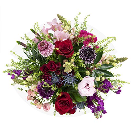 Mother's Day Gift, Country Living Premium Fresh Cut Red and Pink Roses Mixed Fresh Flowers, Extra Large Bouquet
