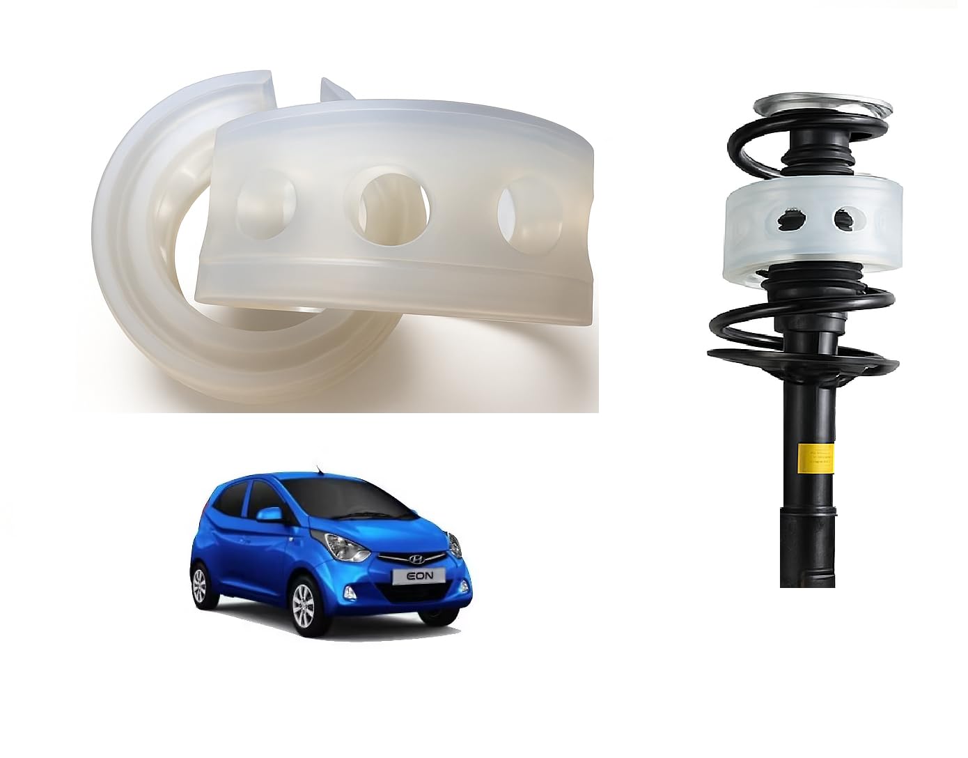 Autoclean Rear Car Coil Spring Buffer Kit For Increasing Car Height, Car Cushioner, Shock Absorber And Stabilizer Suspension Accessories For Eon - Size C-image-34