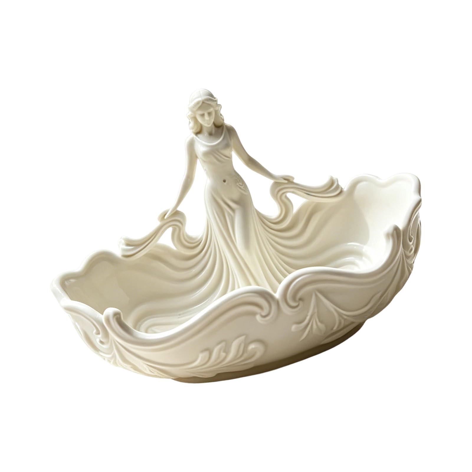 NMFLAB Charm Polylactic Acid Jewelry Tray Featuring Woman Sculpture for Organized and Beautiful Display Jewelry Tray