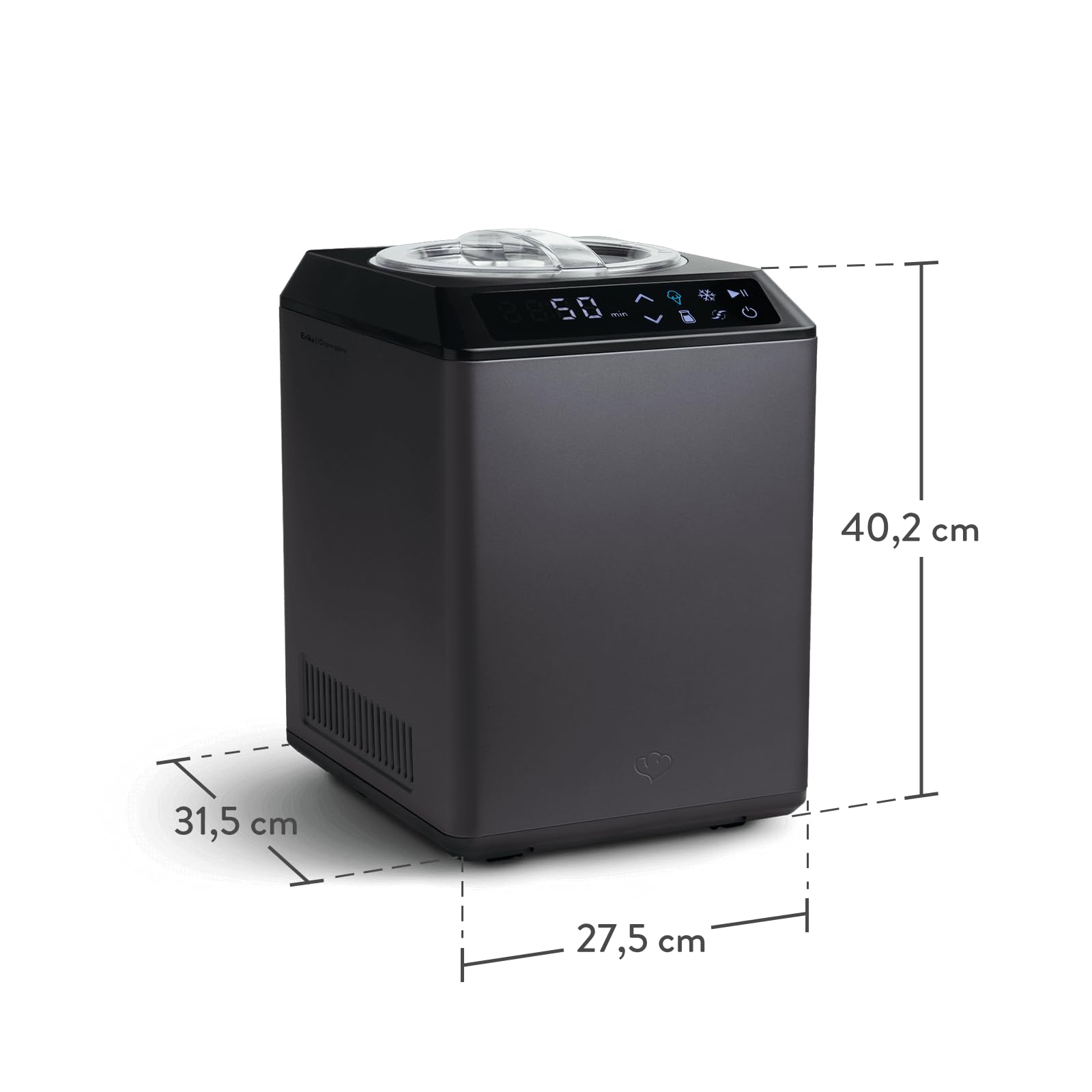 SPRINGLANE Macchina per gelato e yogurtiera Erika con compressore autoraffreddante 250 W (Erika/Contenitore menta, 2,5 L)