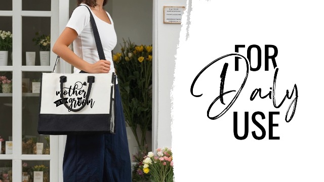 Bolso Tote de Lona Gran Capacidad con Estuche miniatura 7