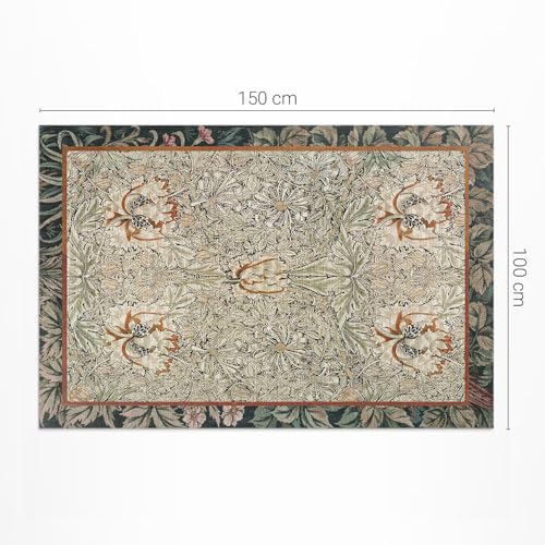 Tapis rectangle en vinyle pour salon - Déco William Morris Chèvrefeuille - 3