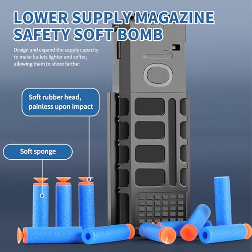 Spielzeug Pistole,Schaumstoff-Spielzeugpistole,Spielzeugpistole,Soft Bullet Toy Pistole,mit Automatischem Auswurf,Weichen Kugeln und Magazin,für Erwachsene&18+Kindergeschenke
