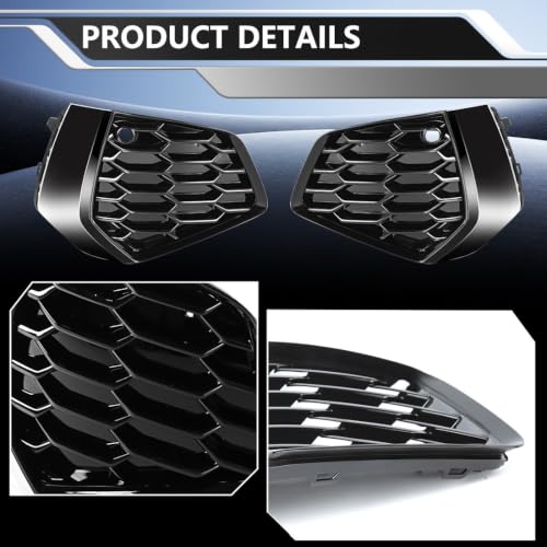 Parrilla hexagonal panal y cubierta antiniebla para parachoques de coche A3 Sline 2