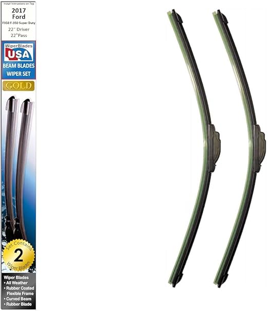 Beam Blade Wipers Set for 2017 Ford F350 F350 Super Duty