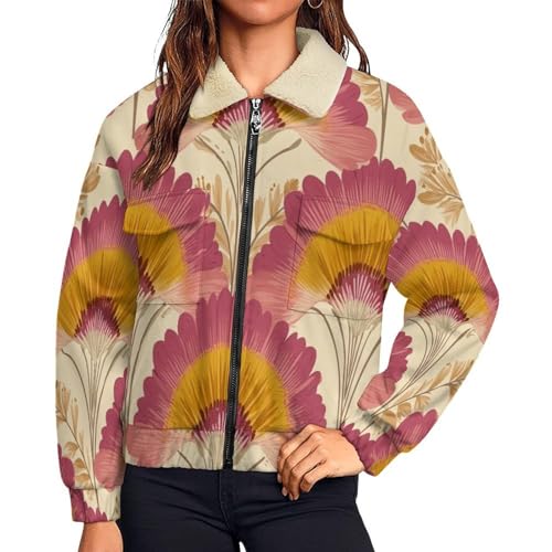 Veste polaire femme grande taille manteau chaud hiver peluche zippé