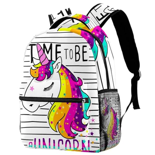 Sac à dos d'école ergonomique licorne pour soulager le dos des adolescents et filles