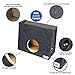 Bbox Single Vented 8 Inch Subwoofer Box - Universal Wedge Truck Enclosure - Premium Subwoofer Box Improves Audio Quality, Sound & Bass - Car Subwoofer Boxes & Enclosures with Nickel Finish Terminals