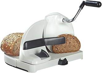 Maximex 7519500 Bread Slicer with Hand Crank, Rustproof Stainless Steel, 31 x 20 x 29 cm, Silver