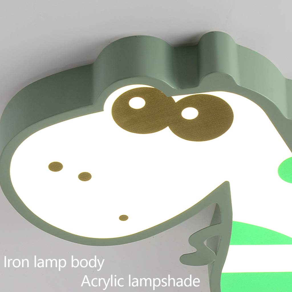 LED Dinosaurier Deckenleuchte Junge Schlafzimmer Deckenlampe Moderne Innendekoration Kronleuchter Kindergarten Leuchten Dimmbare Deckenlicht Kreative Wohnzimmer Schlafzimmer Kinderzimm,60cm/green…
