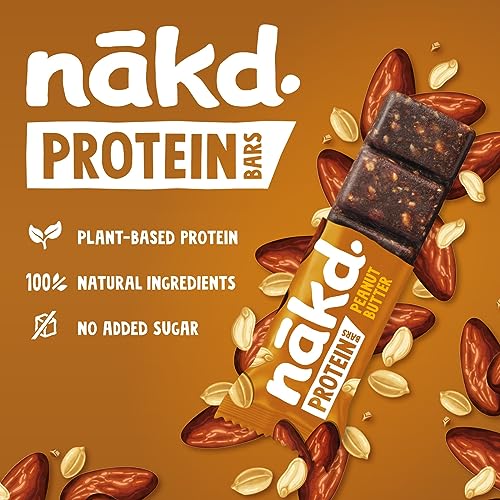 Nakd Peanut Butter Protein Bar - Vegan - Gluten Free - Healthy Snack, 45g (Pack of 16 bars) - Image 4