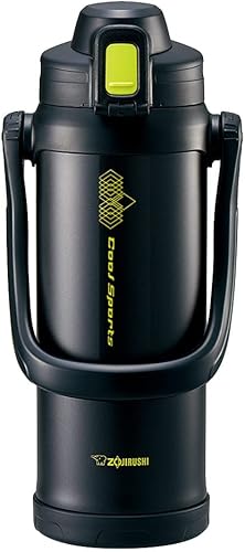 ZOJIRUSHI Botella fría de acero inoxidable - Tipo deportivo (capacidad de 2.06L) Negro lima SD-BB20-BG