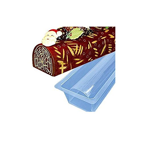 Molde de PVC para tronco de Navidad – 50 x 8 x 5 cm – Puede congelarse y volver a utilizarse – 12 unidades