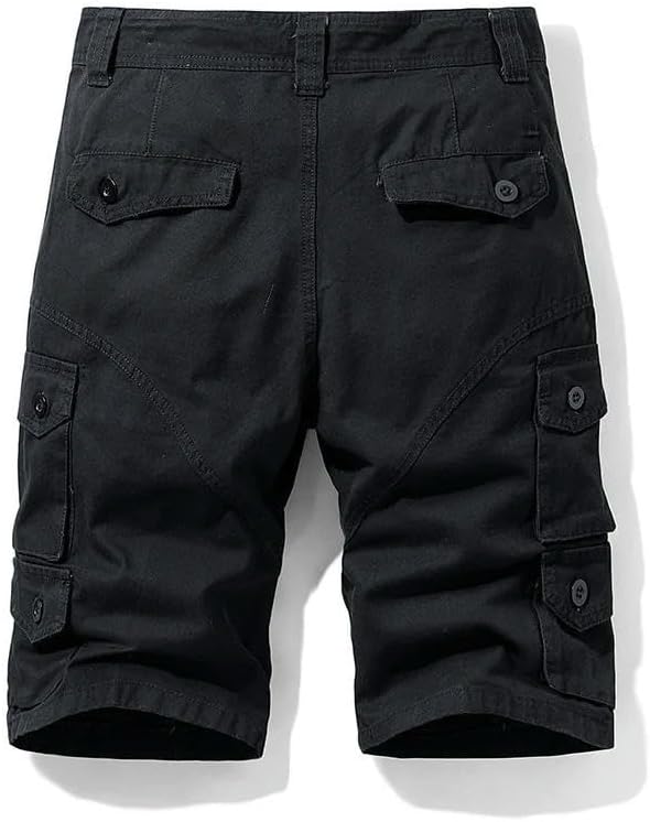 Men's Cotton Bermuda Summer Baggy Military Zipper Cargo Shorts
