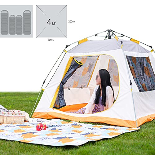 Carpa impermeable pop up fácil para camping 3-4 personas miniatura 2