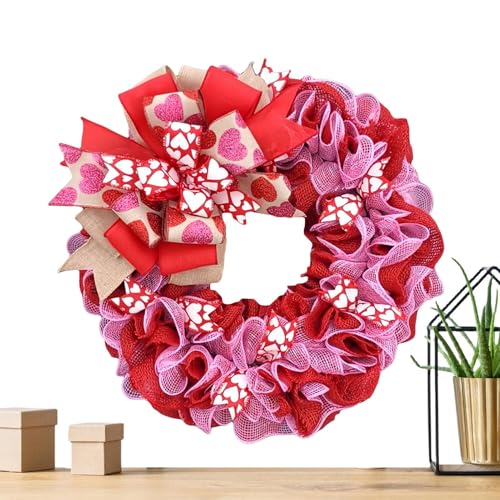 Coronas De Puerta Para El Día De San Valentín | Decoración del Hogar con - Corona Artificial de Boda de 40cm | para Interior y Exterior Dormitorio Sala de Estar Oficina Boda Fiesta Ventana Cocina Días