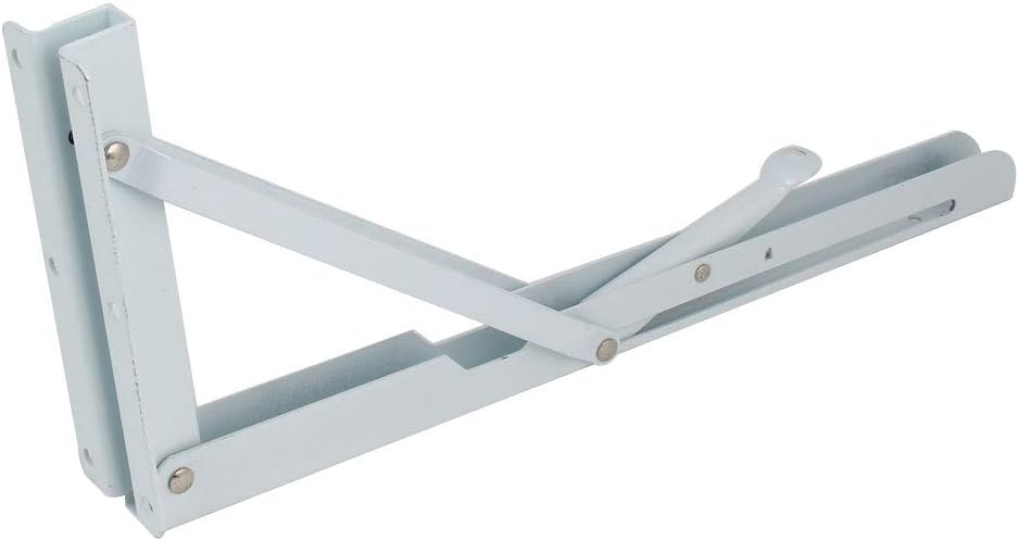 345mm x 42mm x 150mm Metal Triangle Folding Support Shelf Bracket White 2pcs (bf9dbce84baf2b50393d7f0fa24dee3f)